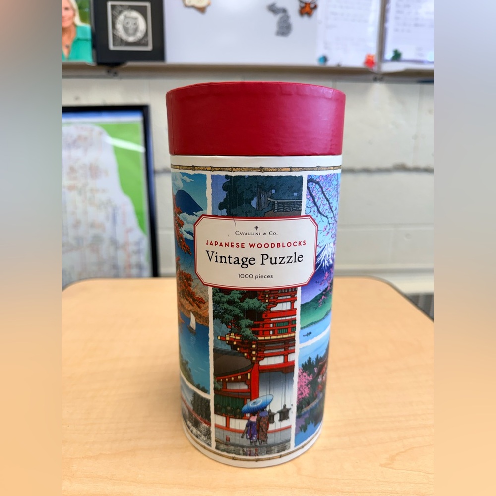 Cavillini & Co vintage woodblock puzzle. Scenes of Japan. Excellent condition